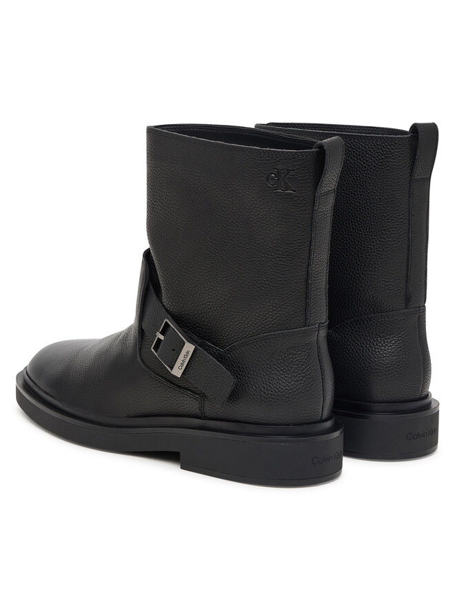 Calvin Klein Stiefel Calvin Klein Sq Rubber Boot Buckle Lth HM0HM02353 Schwarz
