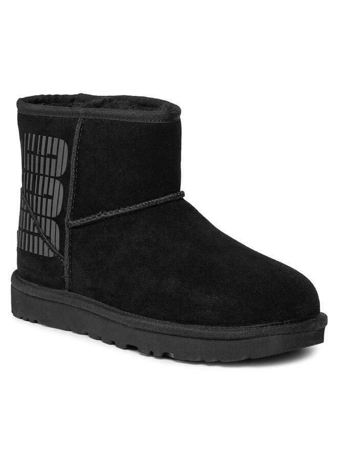 Ugg Μπότες Χιονιού Ugg W Classic Mini Ugg Side Logo 1144057 Μαύρο