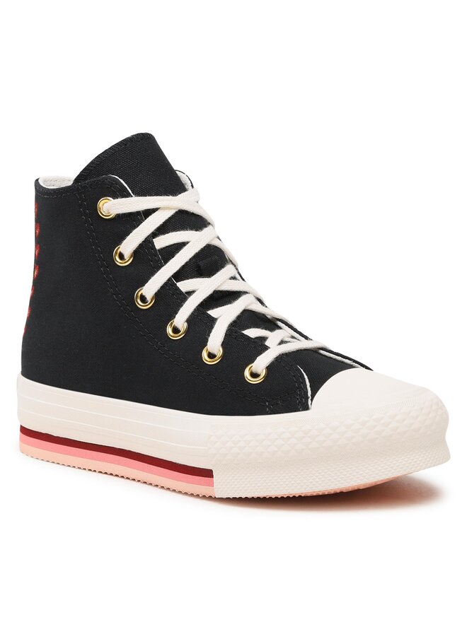 Converse Plátěnky Converse Chuck Taylor All Star Eva Lift Hi A04953C Černá