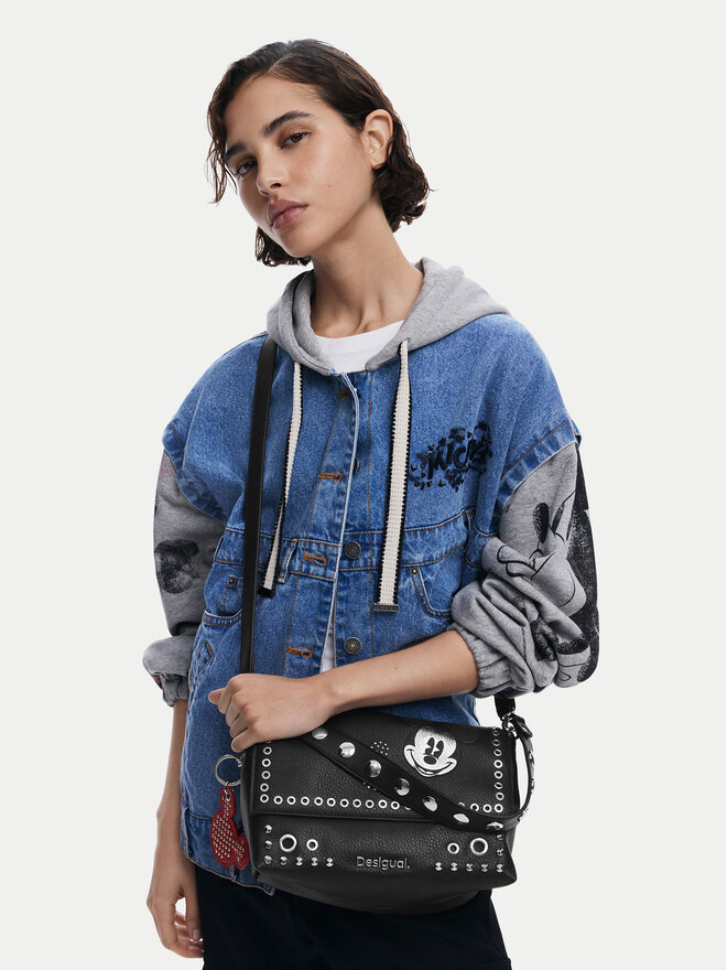 Desigual Torebka Desigual Mickey Mouse 25SAXP74 Czarny