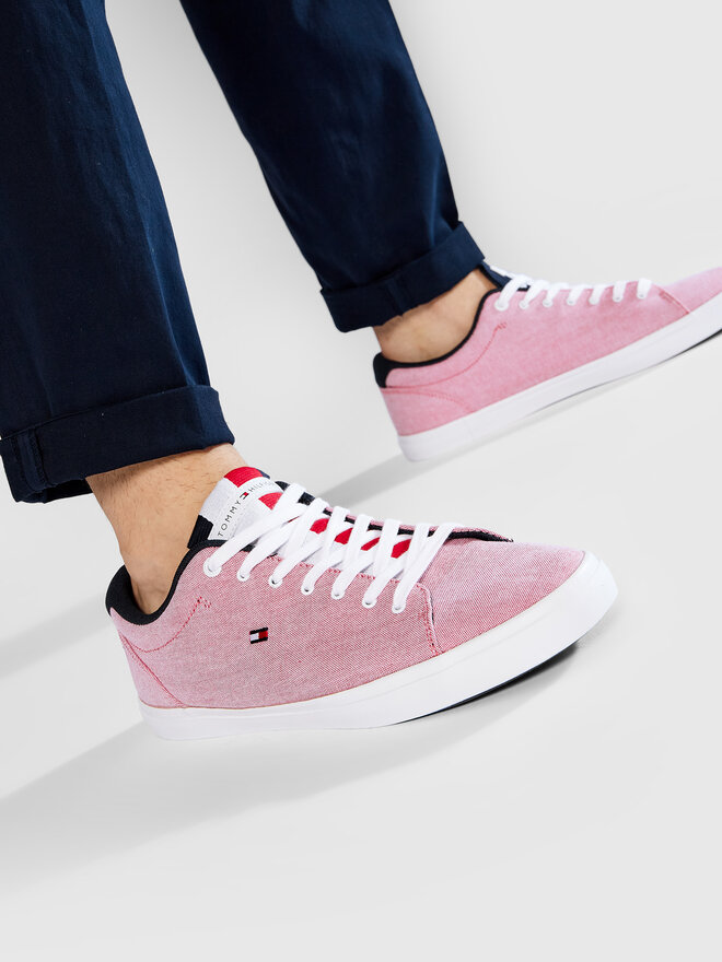 Tommy Hilfiger Sneakers aus Stoff Tommy Hilfiger Essential Chambray Vulcanized FM0FM03472 Rot