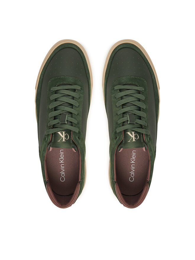 Calvin Klein Tenisice Calvin Klein Basket Cupsole Laceup Lth-Nu YM0YM01354 Zelena