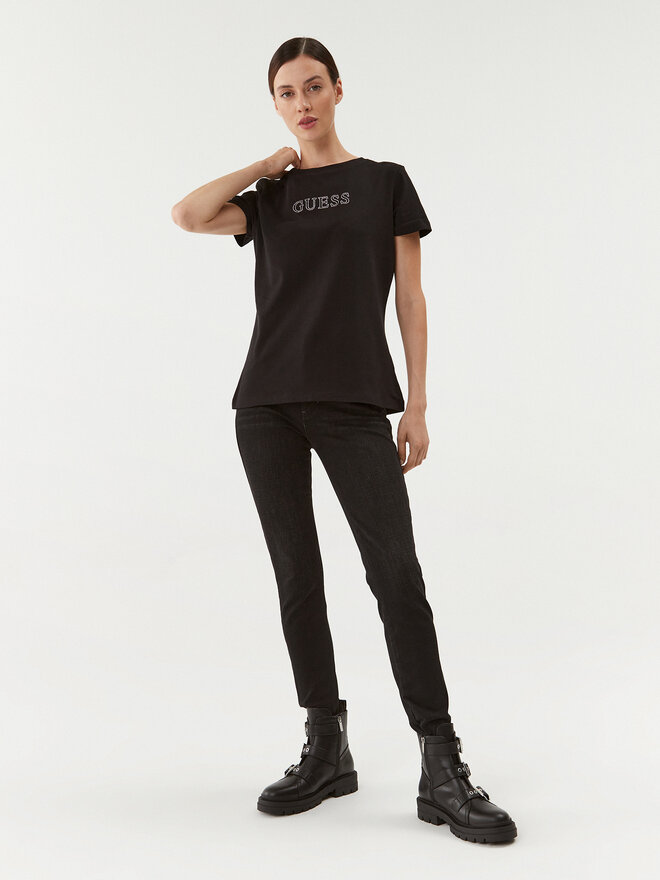 Guess Guess Marškinėliai V3BI11 J1314 Juoda Regular Fit