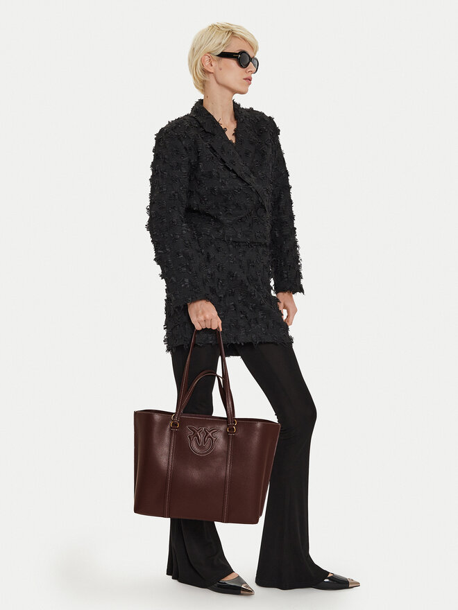 PINKO Kabelka PINKO Miranda Shopper Big AI 24-25 PLTT 104514 A29O Bordó