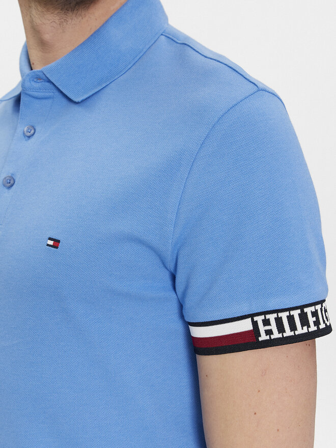 Tommy Hilfiger Tommy Hilfiger Поло Monotype Flag MW0MW33585 Голубий Slim Fit