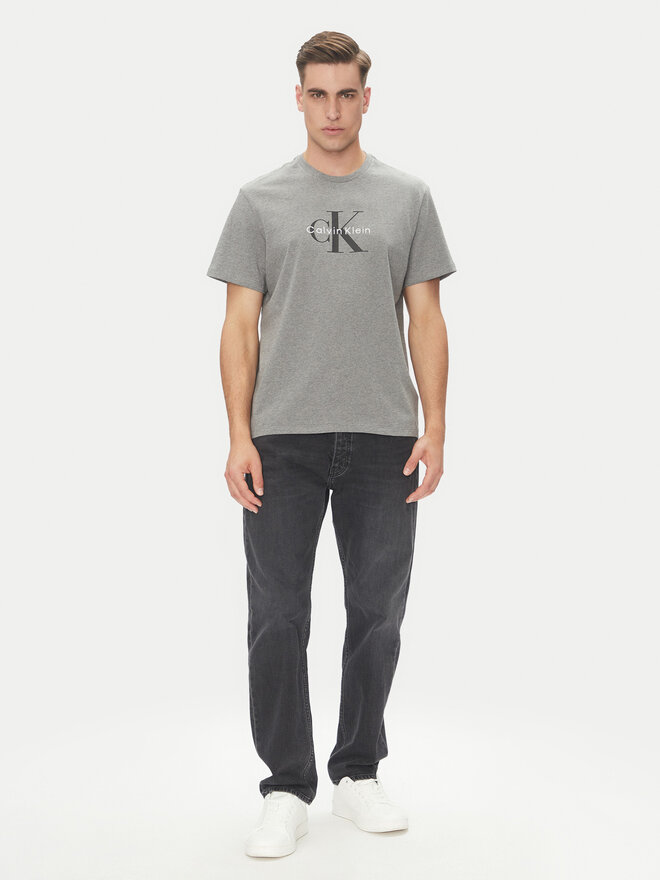 Calvin Klein Jeans Calvin Klein Jeans Camiseta Hero Monologo LV04RB862G Gris Regular Fit