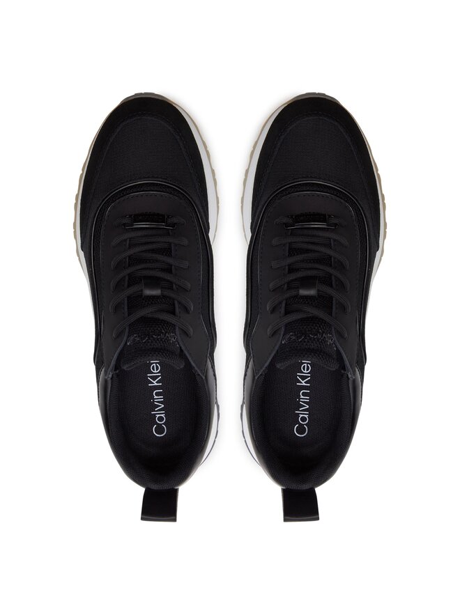 Calvin Klein Sneakersy Calvin Klein Runner Lace Up Mesh Mix HW0HW01905 Čierna