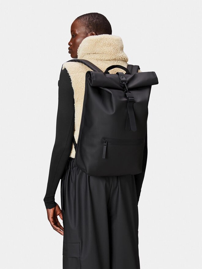 Rains Zaino Rains Rolltop Rucksack W3 13320 Nero
