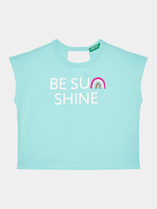 United Colors Of Benetton United Colors Of Benetton T-Shirt 3096C10BW Μπλε Regular Fit