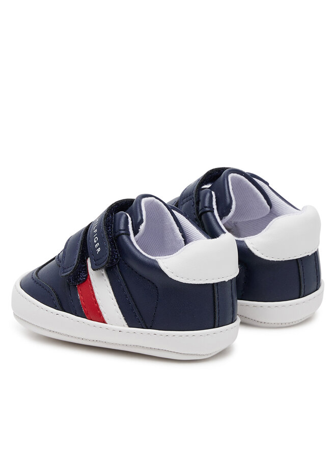 Tommy Hilfiger Tenisice Tommy Hilfiger Stripe Low Cut Velcro T0B9-33831-1433 Tamnoplava