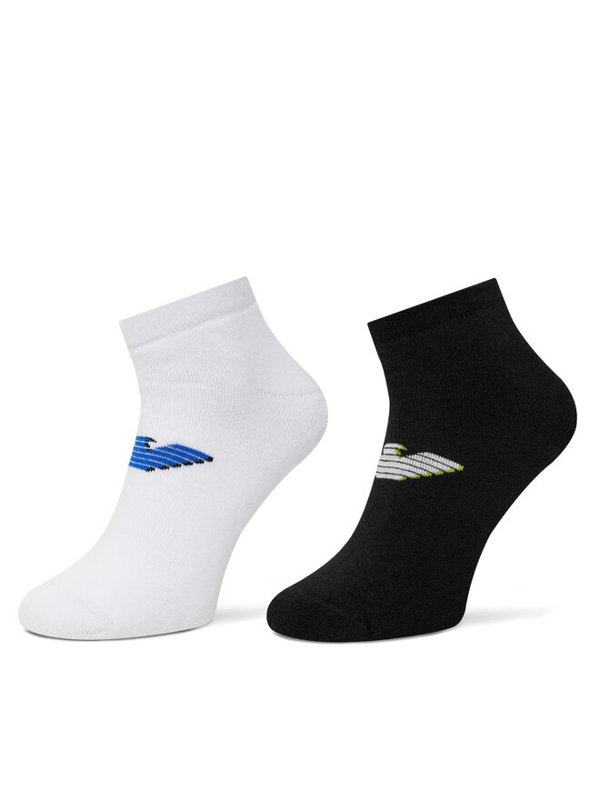 Emporio Armani 2er-Set niedrige Herrensocken Emporio Armani EM000538 AF12299 MC001 Schwarz