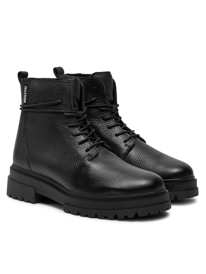 Tommy Hilfiger Stiefel Tommy Hilfiger Th Chunky Tl Lace Up Boot FM0FM05270 Schwarz