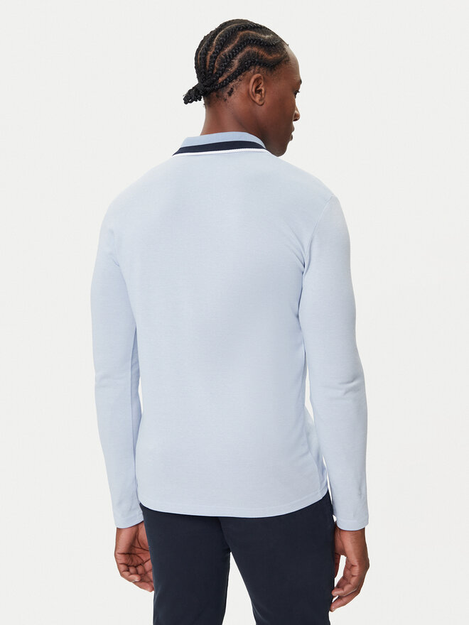 BOSS BOSS Polo Peoxfordlong_1 50544845 Celeste Regular Fit