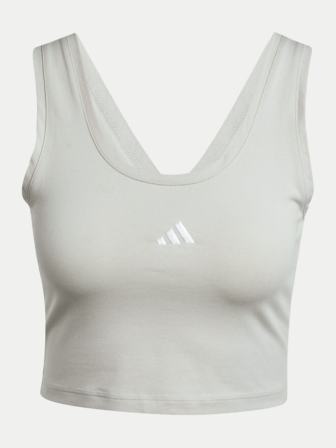 adidas adidas Top Essentials Small Logo JD0561 Beige Slim Fit