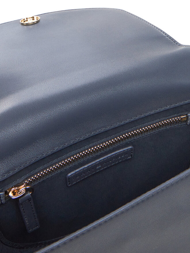 Tommy Hilfiger Kabelka Tommy Hilfiger Th Logotape Saddle Bag AW0AW17184 Tmavomodrá