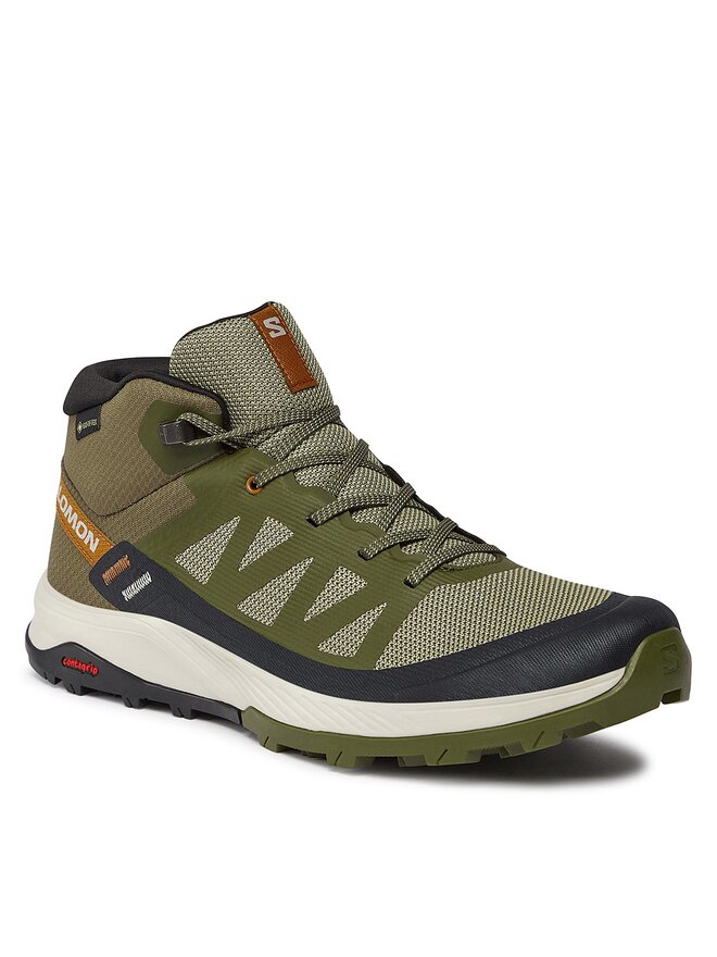 Salomon Trekkingi Salomon Outrise Mid GORE-TEX L47143600 Khaki
