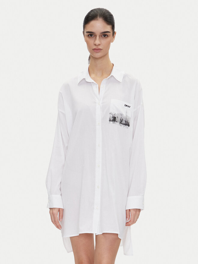DKNY DKNY Нічна сорочка YI30048 Білий Relaxed Fit