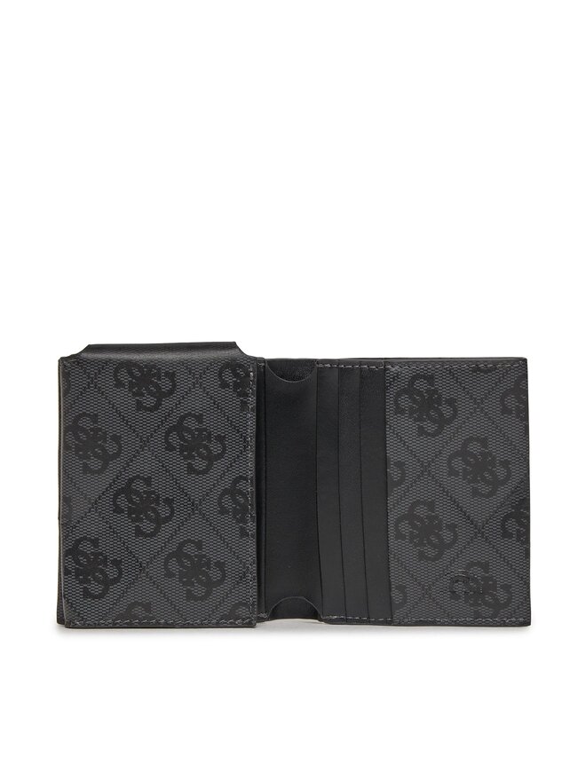 Guess Liels vīriešu maks Guess Vezzola Leather Slg SMVELE LEA82 Melns