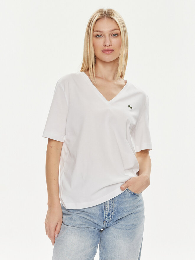 Lacoste Lacoste Marškinėliai TF7300 Balta Regular Fit