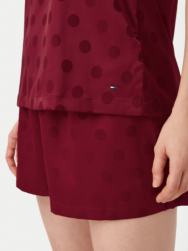 Tommy Hilfiger Tommy Hilfiger Pižama UW0UW05551 Bordo rdeča Regular Fit