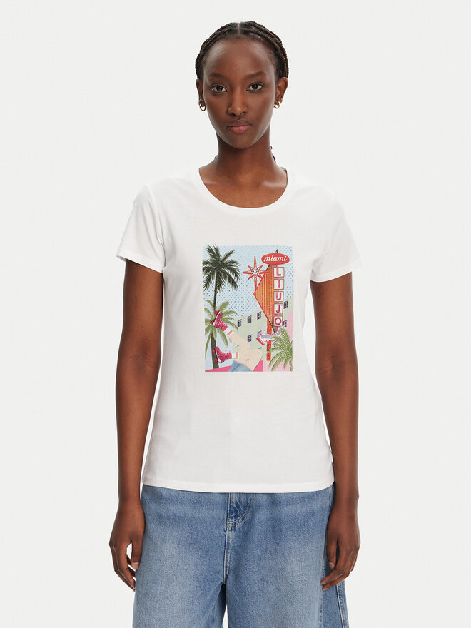 Liu Jo Liu Jo Camiseta WA5239 JS923 M9565 Blanco Regular Fit