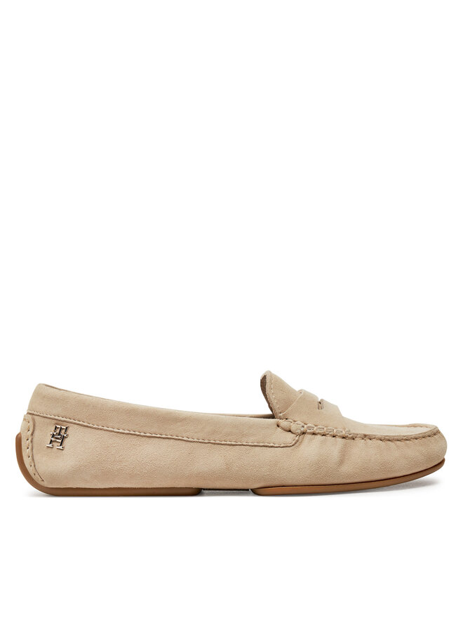 Tommy Hilfiger Mokasyny Tommy Hilfiger Th Suede Driver Loafer FW0FW08563 Beżowy