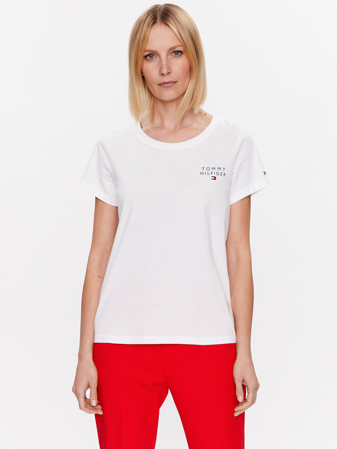 Tommy Hilfiger Tommy Hilfiger T-Shirt UW0UW04525 Λευκό Relaxed Fit