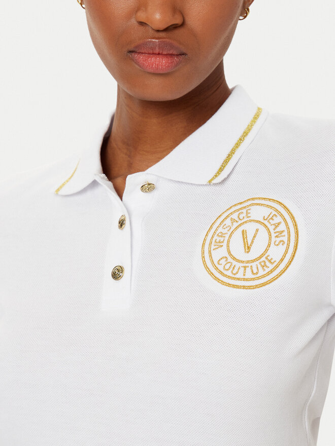 Versace Jeans Couture Versace Jeans Couture Поло 78HAGT00 Білий Regular Fit