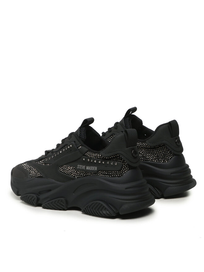 Black studded trainers cheap