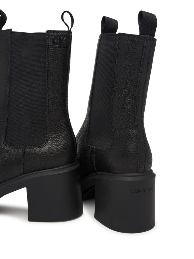 Calvin Klein Stiefeletten Calvin Klein Block Heel Chelsea Boot Lth HW0HW03694 Schwarz