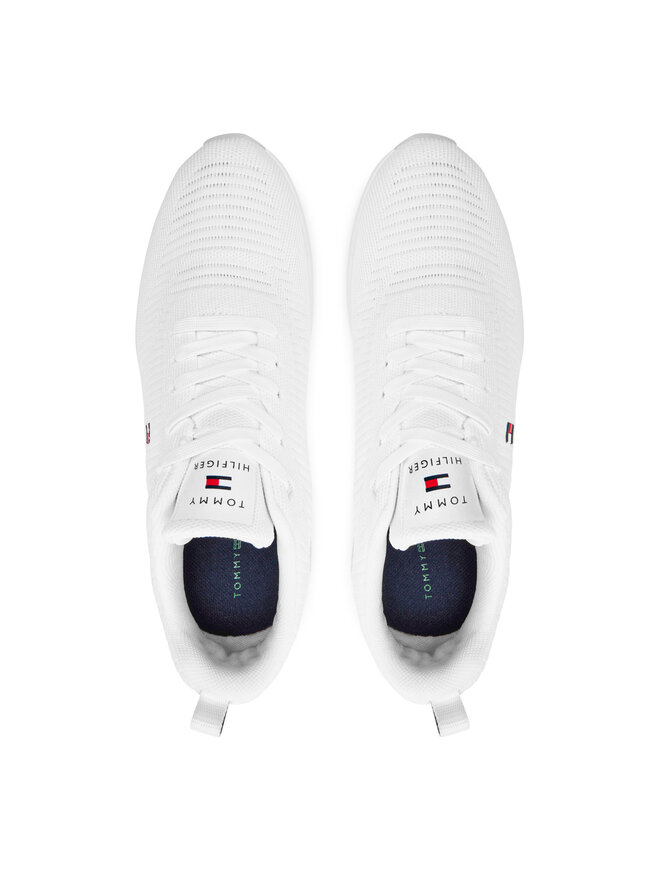 Tommy Hilfiger Sneakers Tommy Hilfiger Corporate Knit Rib Runner FM0FM02838 Weiß