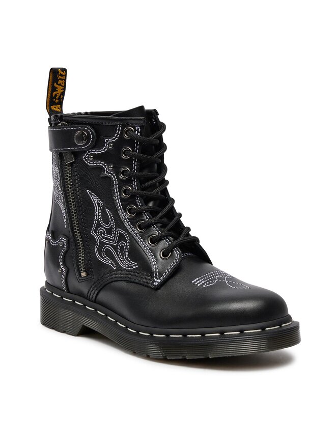 Chaussures Rangers Dr. Martens 1460 Gothic Americana 31624001 Noir chaussures