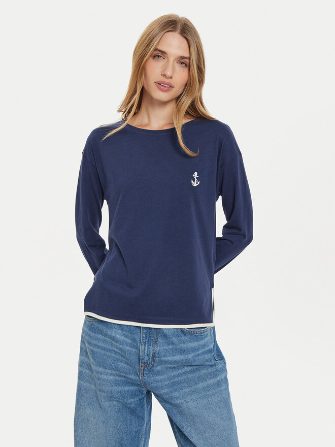 United Colors Of Benetton United Colors Of Benetton Pizsama felső 3Y5E3M063 Sötétkék Regular Fit