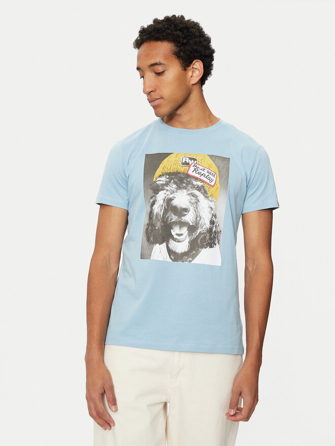REPLAY REPLAY Póló M6951 .000.2660 Kék Regular Fit