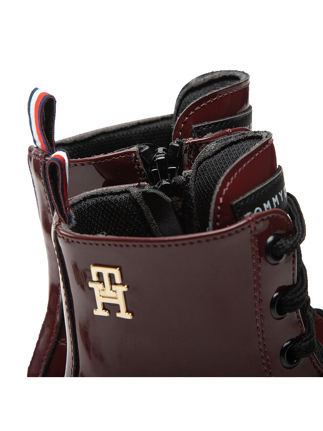 Tommy Hilfiger Botine Tommy Hilfiger Lace-Up Bootie T4A5-32412-0775 M Vișiniu
