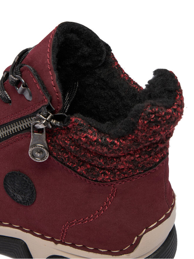 Rieker Schnürschuhe Rieker 45960-35 Dunkelrot