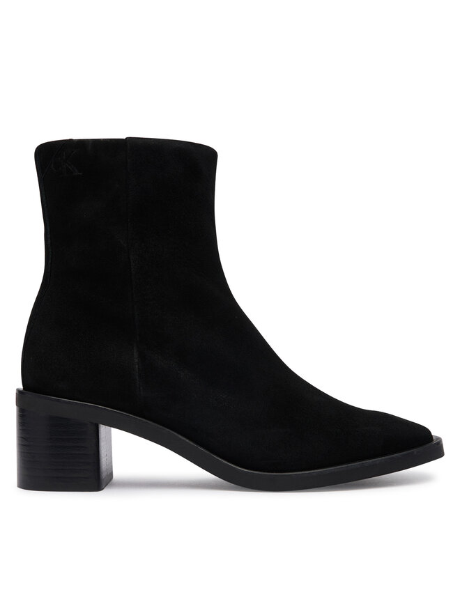 Calvin Klein Stiefeletten Calvin Klein Block Heel Ank Boot Suede HW0HW03221 Schwarz