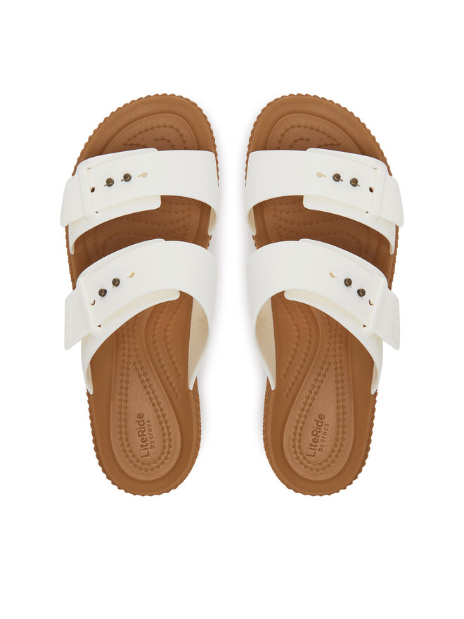 Crocs Παντόφλες Crocs Brooklyn Woven Buckle 209978 Λευκό