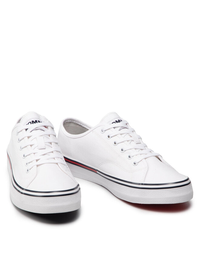 Tommy Jeans Πάνινα παπούτσια Tommy Jeans Essential Low Cut EM0EM00962 Λευκό