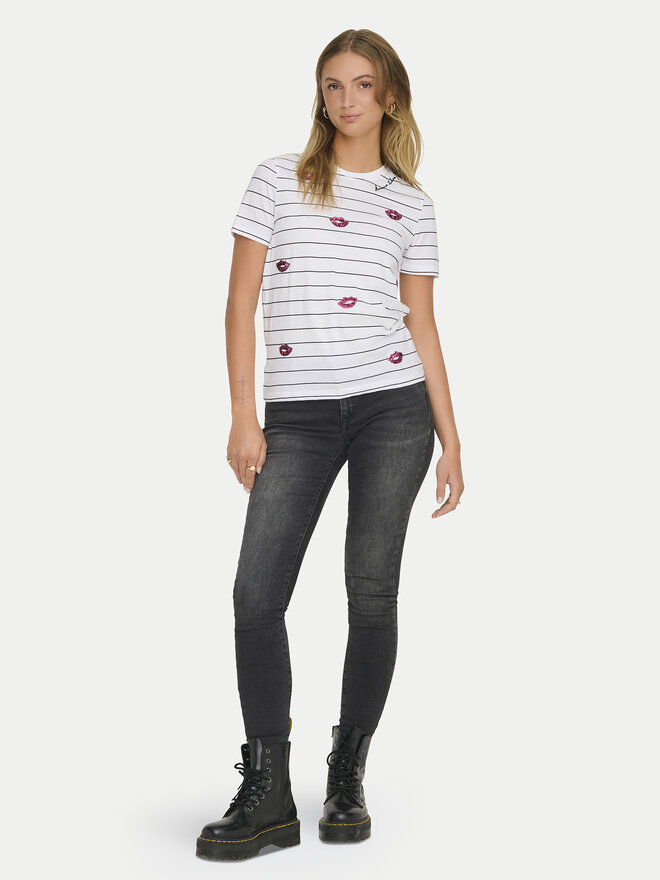 ONLY ONLY T-Shirt Kita 15332698 Weiß Regular Fit