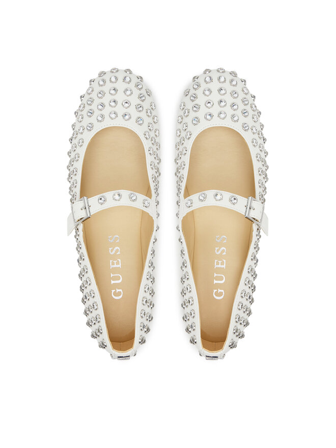 Guess Балеринки Guess FLTKDL ELE02 Бял