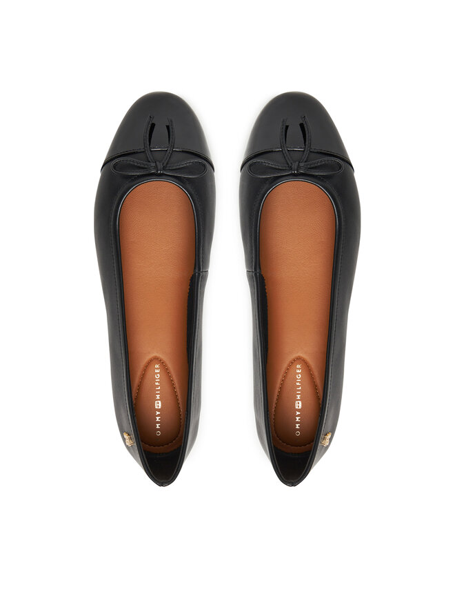 Tommy Hilfiger Μπαλαρίνες Tommy Hilfiger Patent Toe-Cap FW0FW08830 Μαύρο
