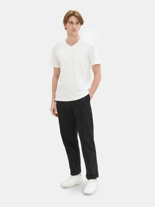 Tom Tailor Tom Tailor 2 marškinėlių komplektas 1037738 Balta Regular Fit