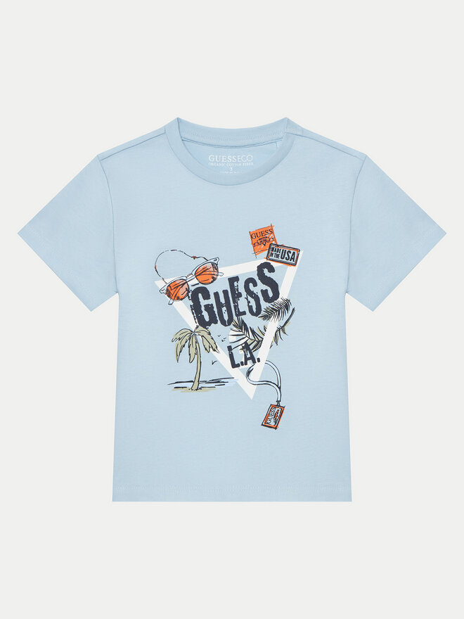 Guess Guess Marškinėliai N5GI05 K8HM4 Mėlyna Regular Fit