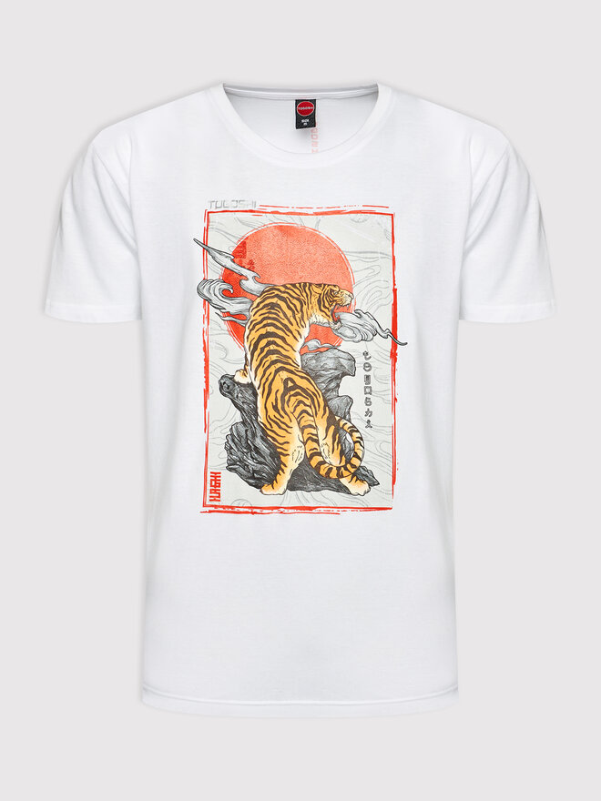 Togoshi Togoshi Camiseta Tiger M Ts 2 Blanco Regular Fit