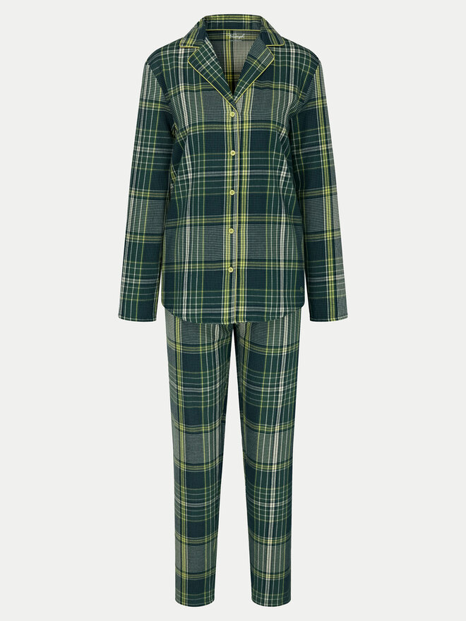 Triumph Triumph Pidžama Boyfriend PW X Checks 10216554 Zelena Relaxed Fit