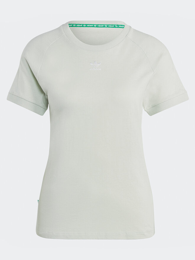 adidas adidas T-Shirt Essentials+ Made with Hemp T-Shirt HA7151 Grün Slim Fit