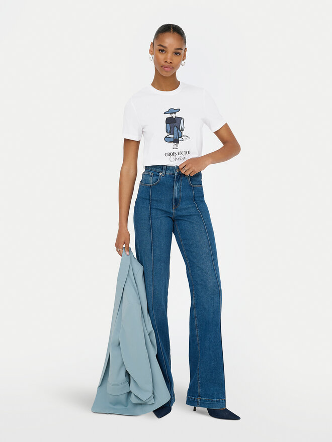 ONLY ONLY Camiseta Emma 15329752 Blanco Regular Fit