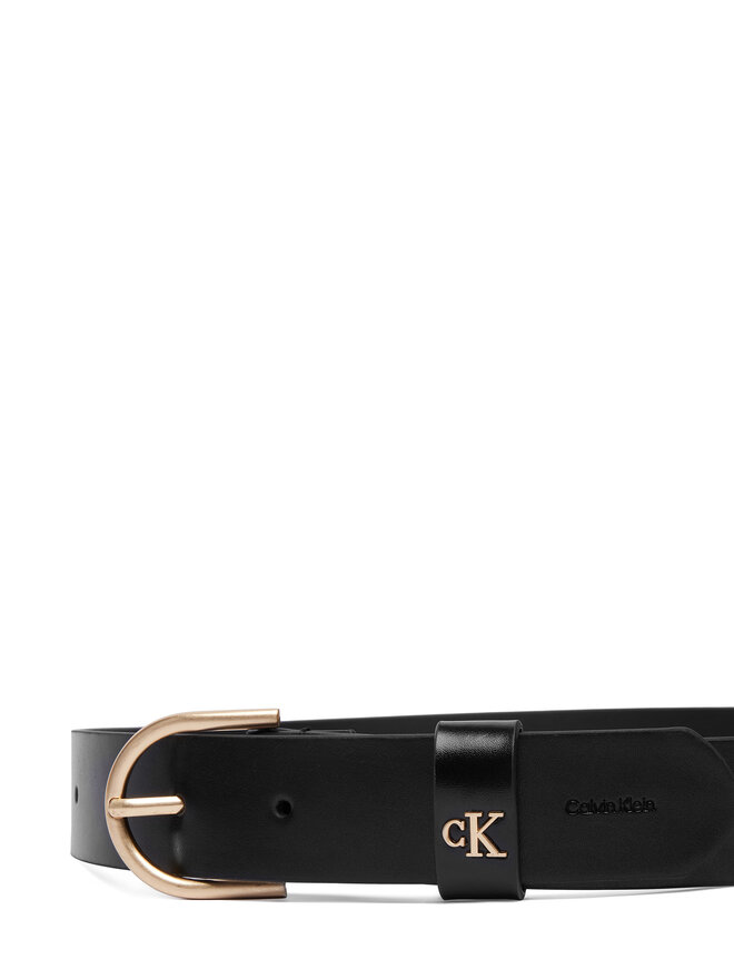 Calvin Klein Gürtel Calvin Klein Rounded Buckle Ck Loop 35Mm LV04F7145G Schwarz