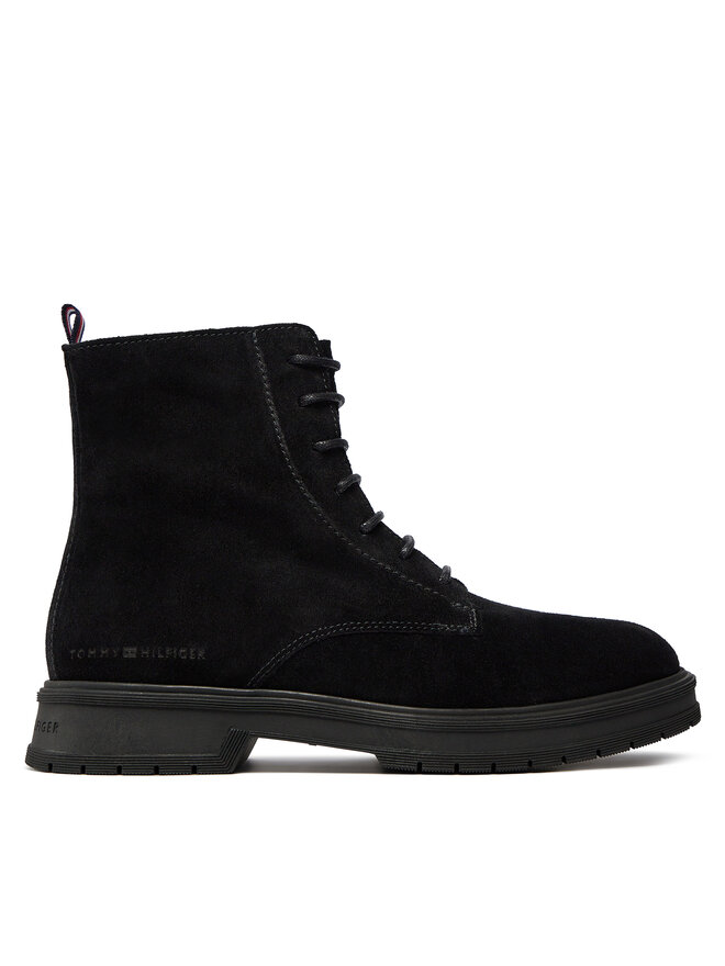 Tommy Hilfiger Čižmy Tommy Hilfiger Hilfiger Core Suede Boot FM0FM04674 Čierna